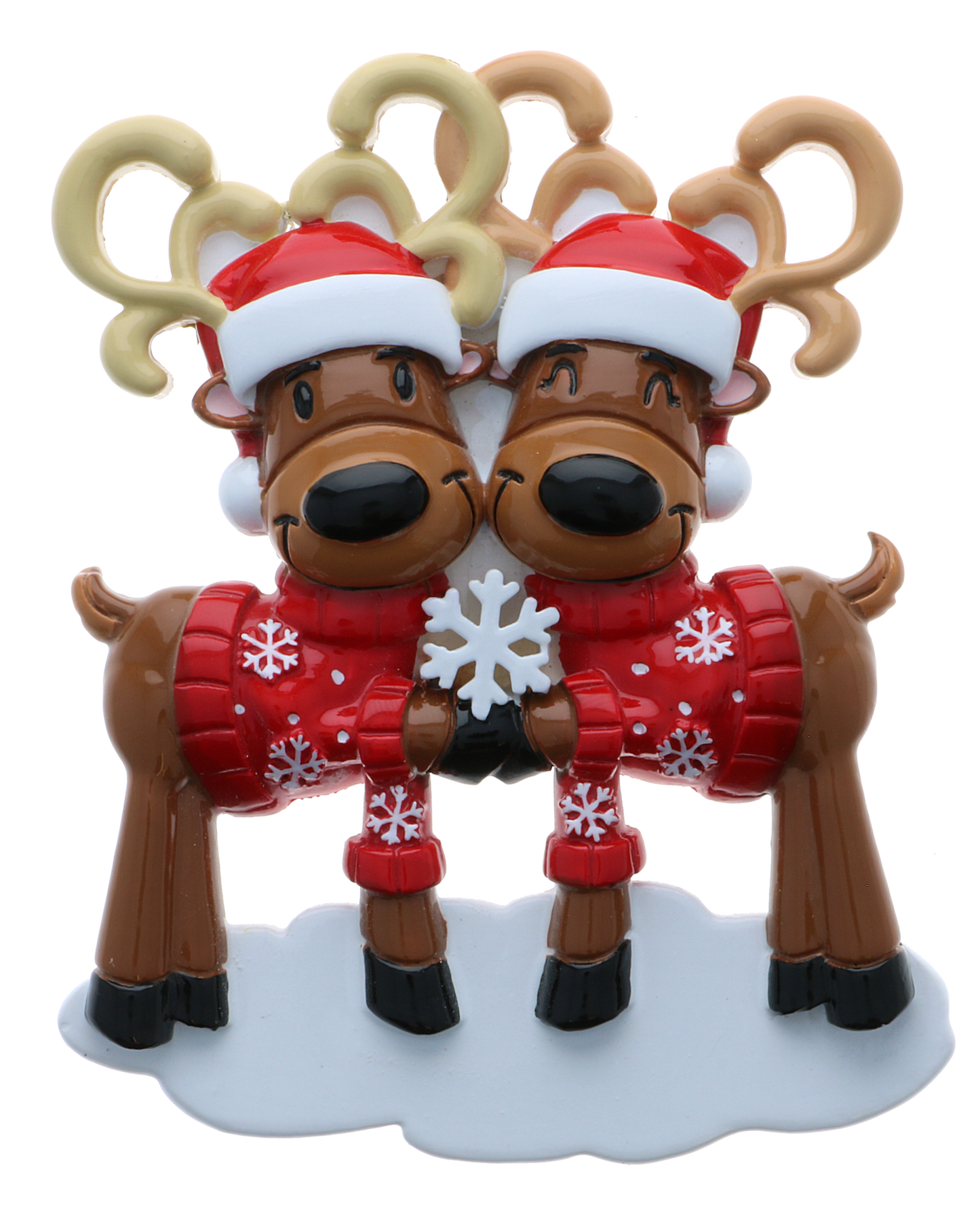 Mr. & Mrs. Reindeer Couple Personalized Christmas Ornament