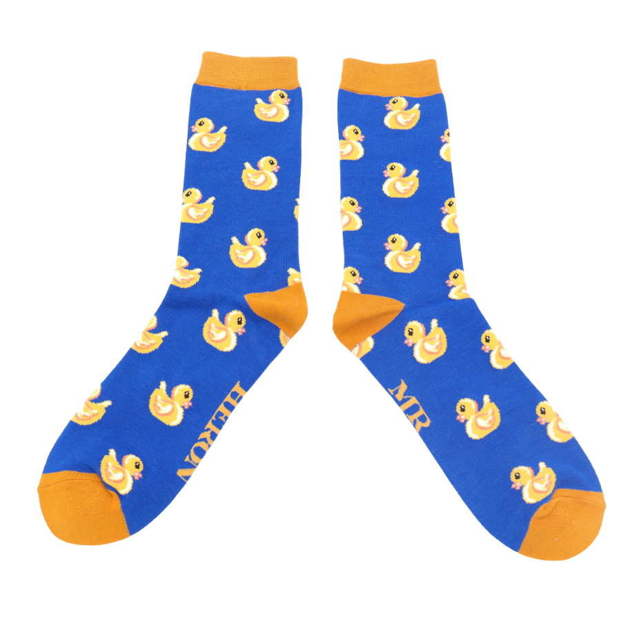 Mr Heron Rubber Ducks Socks Royal Blue