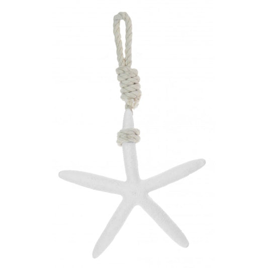 Hanging White Resin Starfish