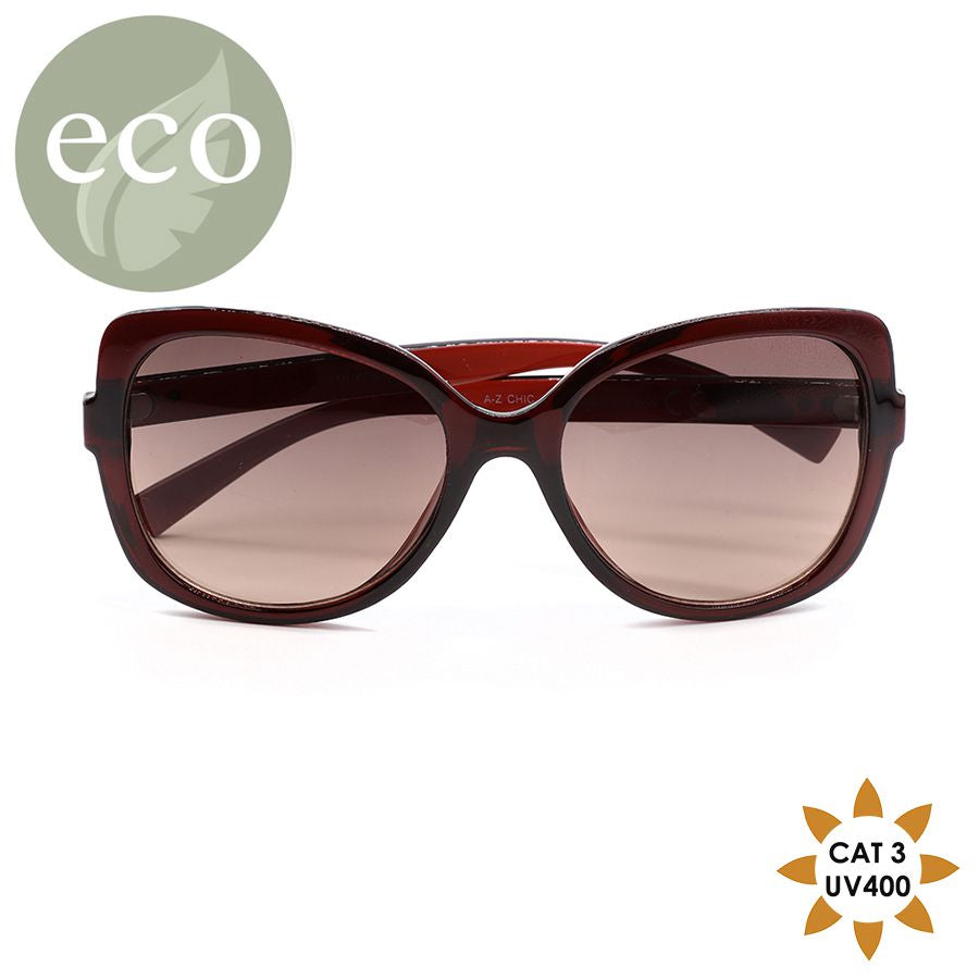 Burgundy large frame sunglasses