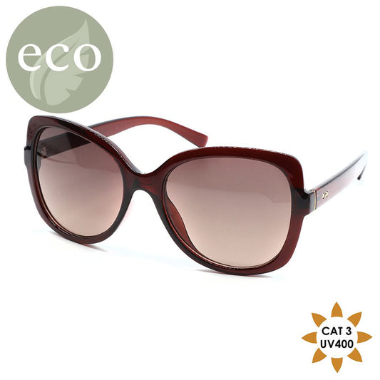 Burgundy large frame sunglasses