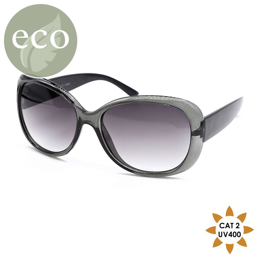 Smoky grey large frame sunglasses