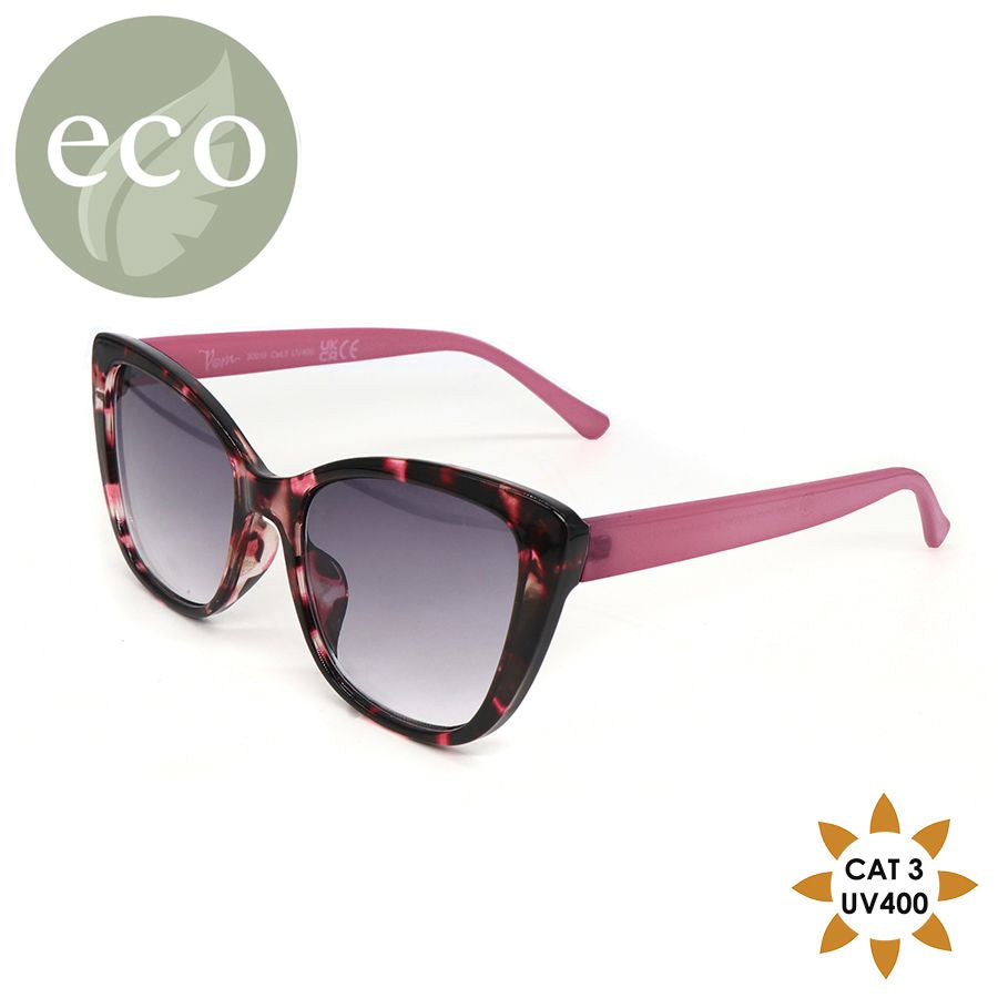 Pink tortoiseshell frame sunglasses