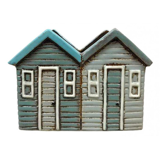 Ceramic 2 Beach Hut Planter