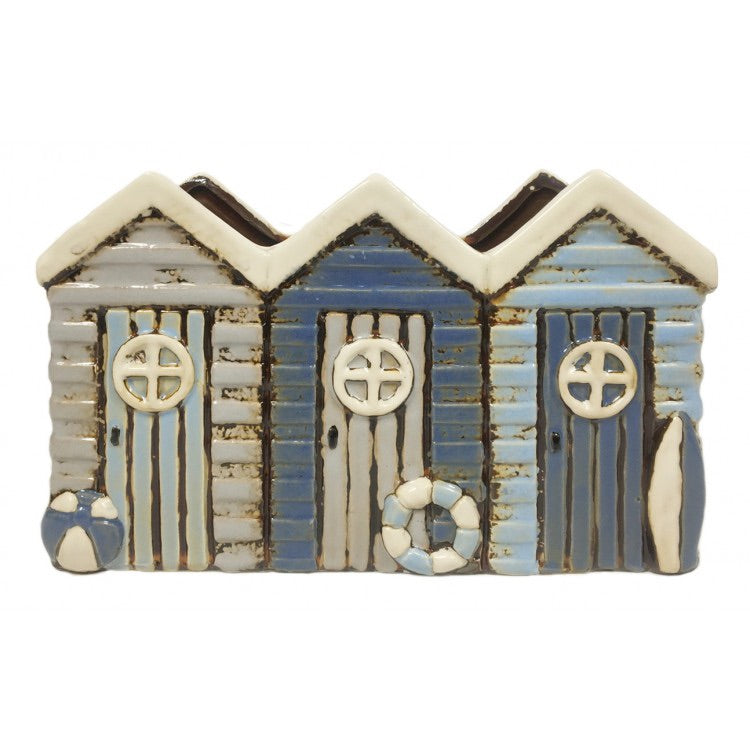 5742 - Ceramic Beach 3 Hut Planter