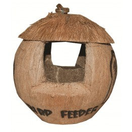 Coconut bird feeder