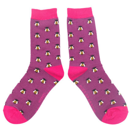 Women’s Honey Bees Socks Purple