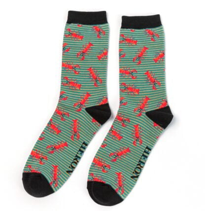 Mr Heron Lobsters Socks Teal