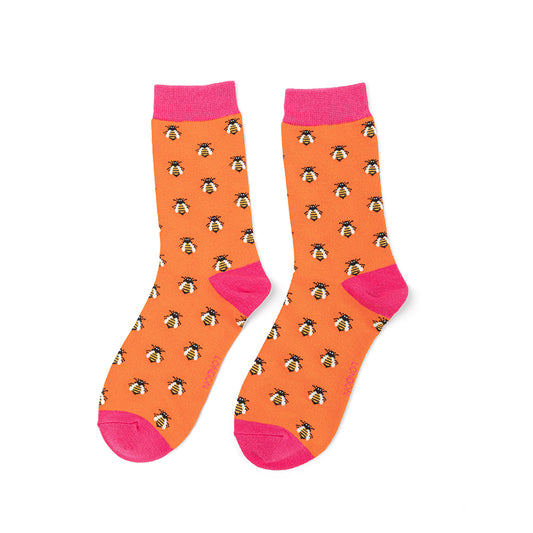 Women's Honey Bee Socks Burnt Orange